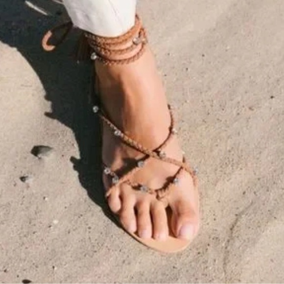 Loeffler Randall Rhinestone Gladiator Sandals | Size 7.5 | Trending Wrap Sandals - Picture 3 of 13